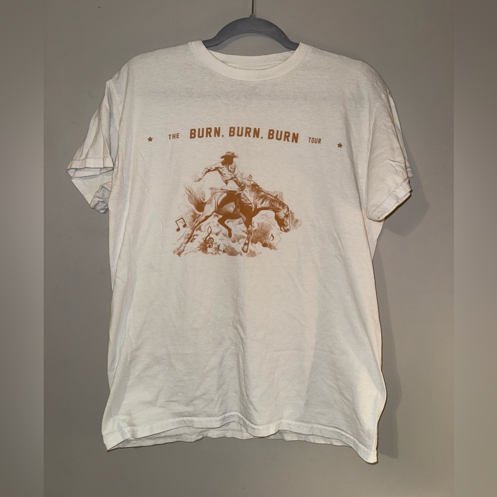 Zach Bryan "Burn Burn Burn Tour" White T-Shirt